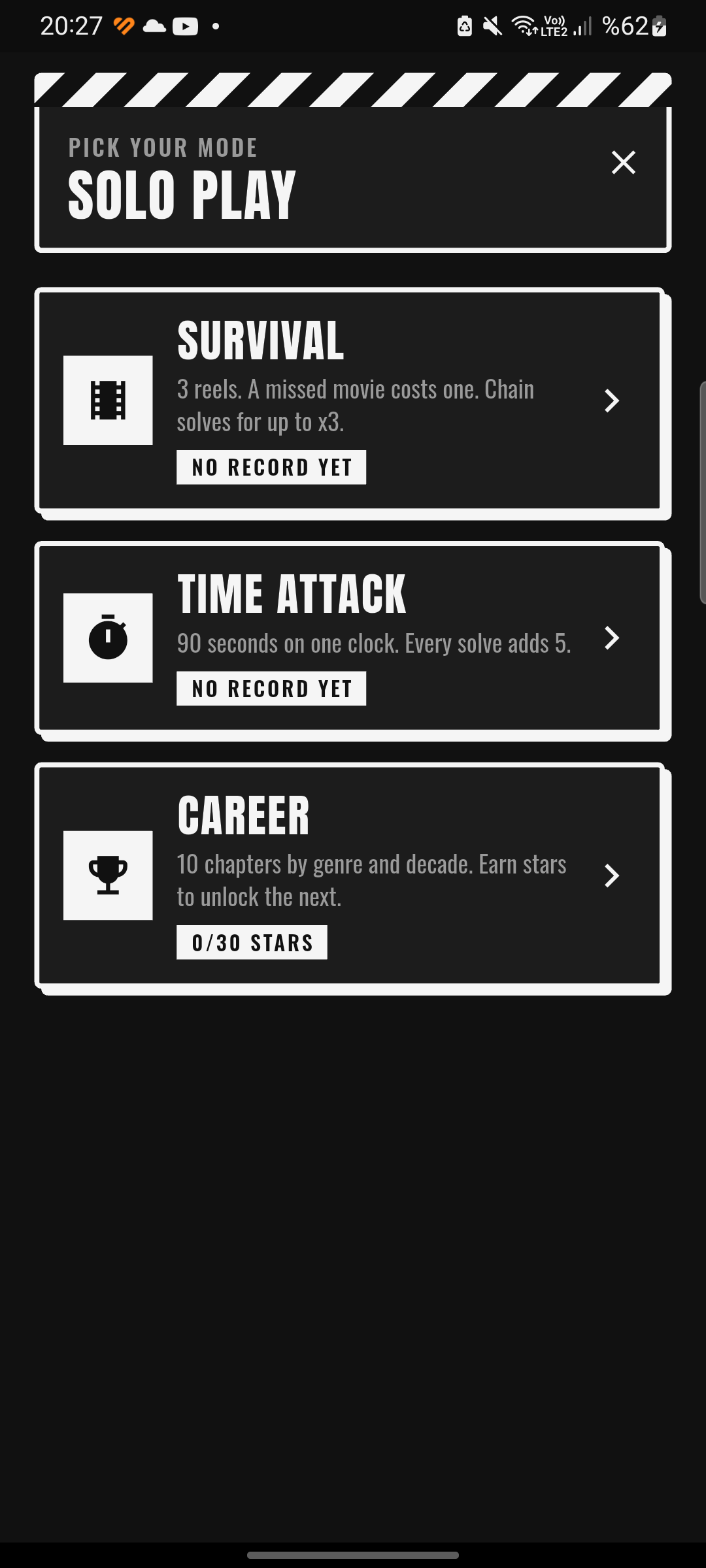 Solo play modes